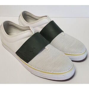 Puma Sneakers El Rey Slip On White Perforated 10.5 US Gray Stap Band Low Shaft